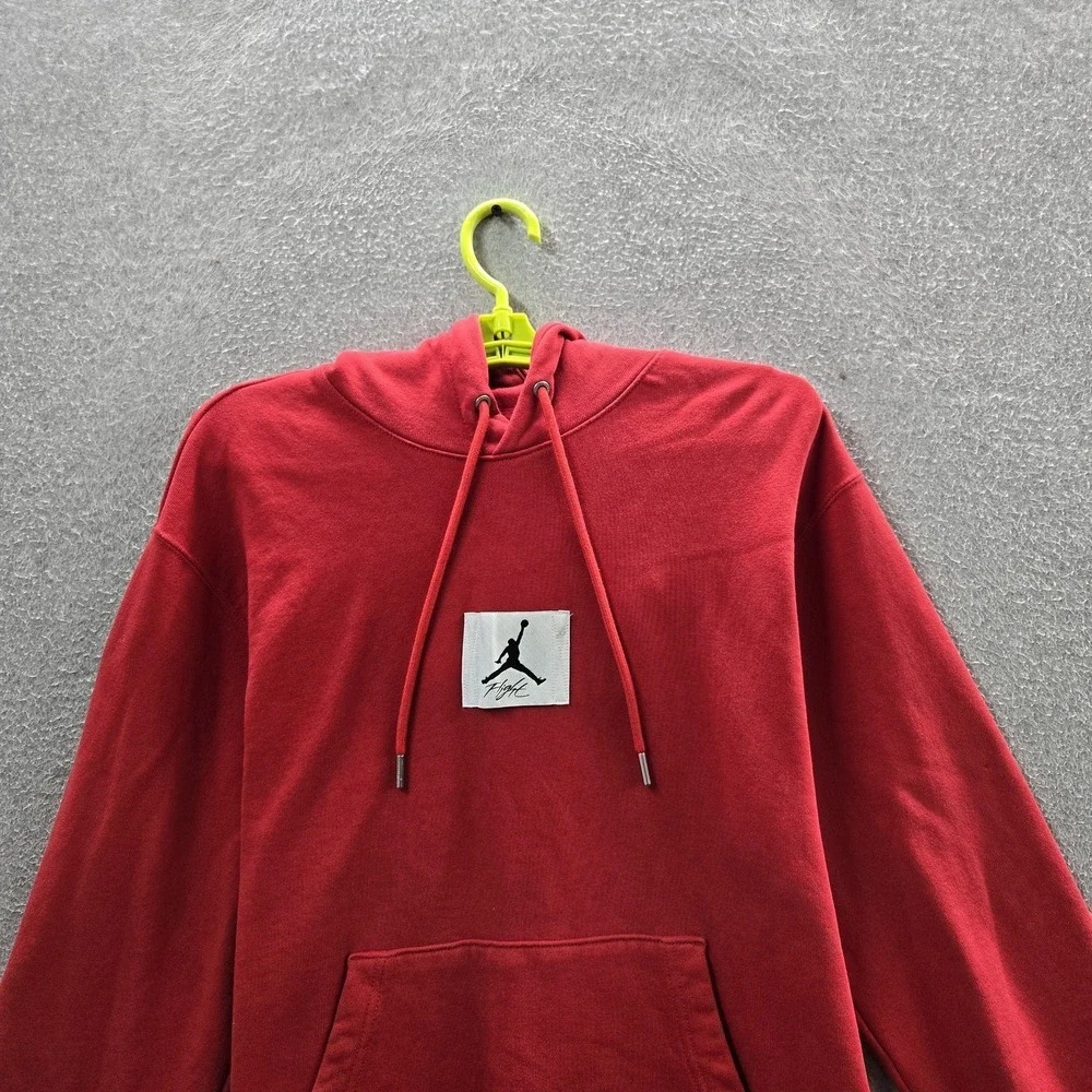 Jordan Men Hoodie S‎ Red Fleece Jumpman Logo Activewear Long Sleeve